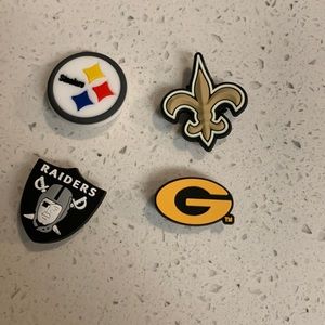 4 pack of football jibbitz